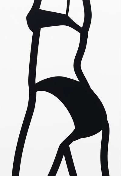 Julian Opie: Watching Suzanne (back) 6 - Signed Mixed Media