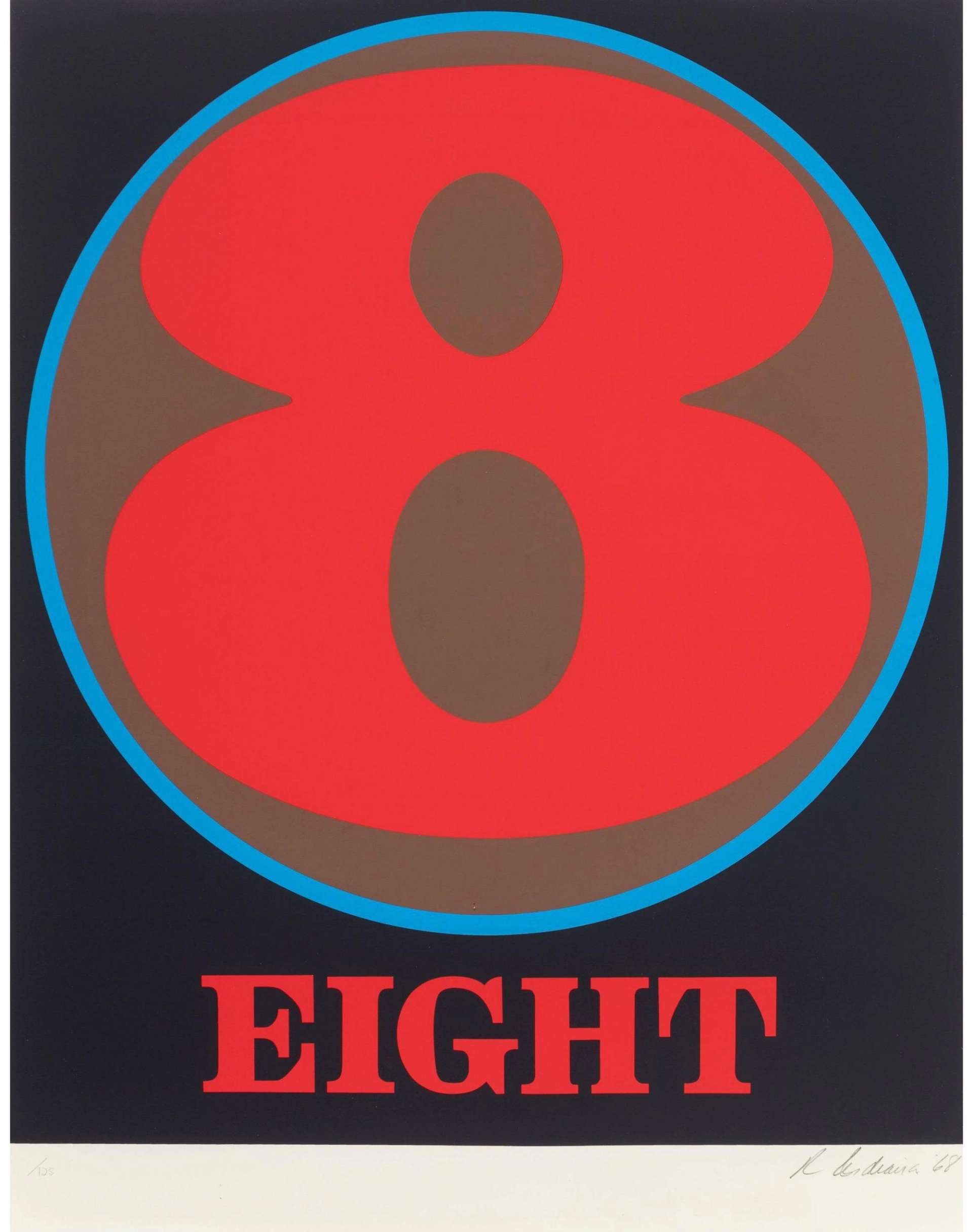 Eight - Signed Print by Robert Indiana 1968 - MyArtBroker