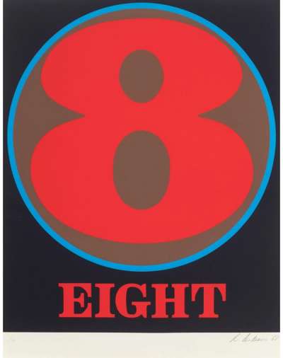 Eight - Signed Print by Robert Indiana 1968 - MyArtBroker