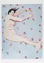 Chantal Joffe: Self Portrait Naked as the Letter C - Signed Print