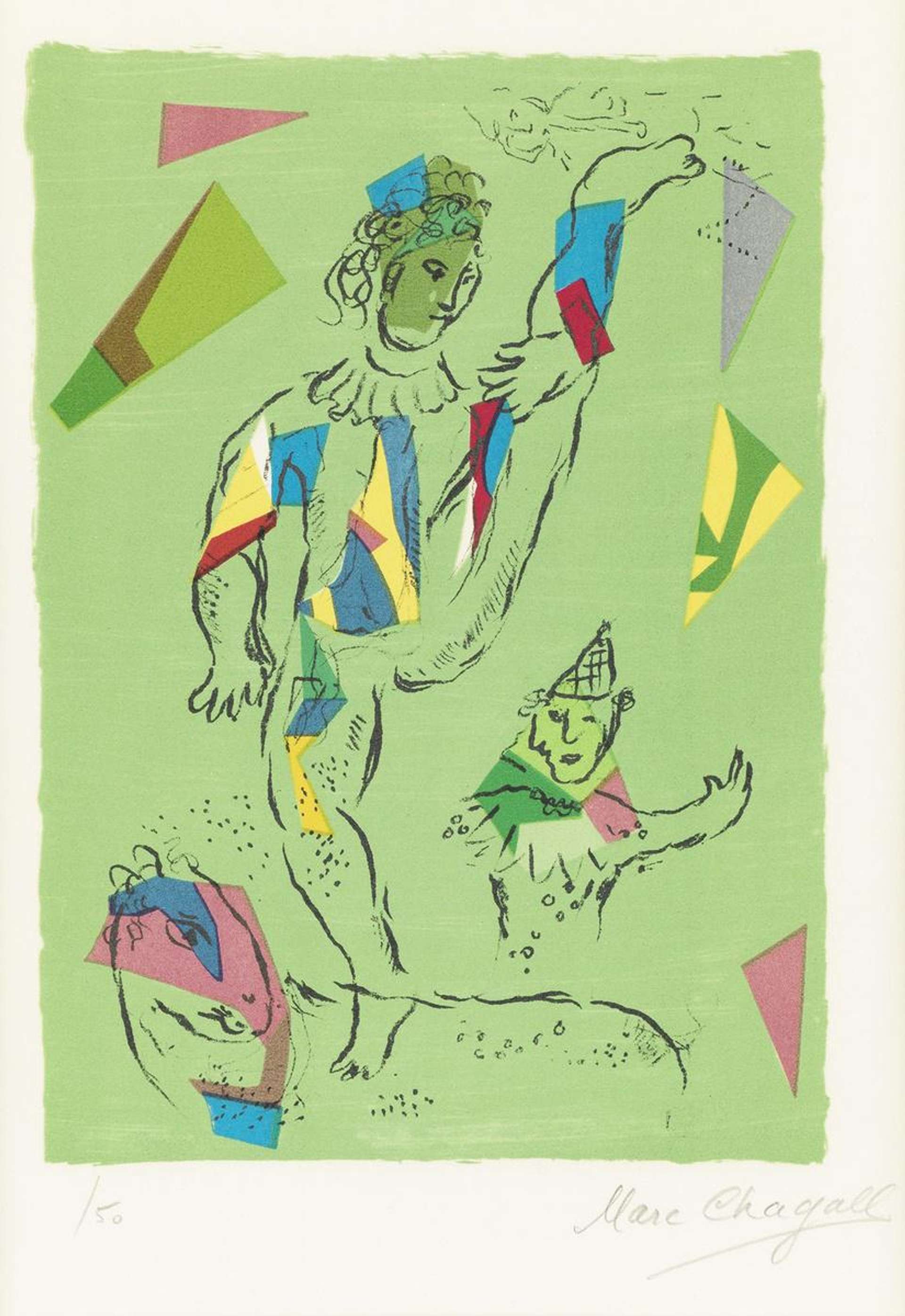 L'Acrobate Vert - Signed Print by Marc Chagall 1979 - MyArtBroker