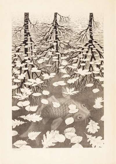 Three Worlds - Signed Print by M. C. Escher 1955 - MyArtBroker