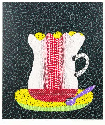Coffee Cup - Signed Print by Yayoi Kusama 1985 - MyArtBroker
