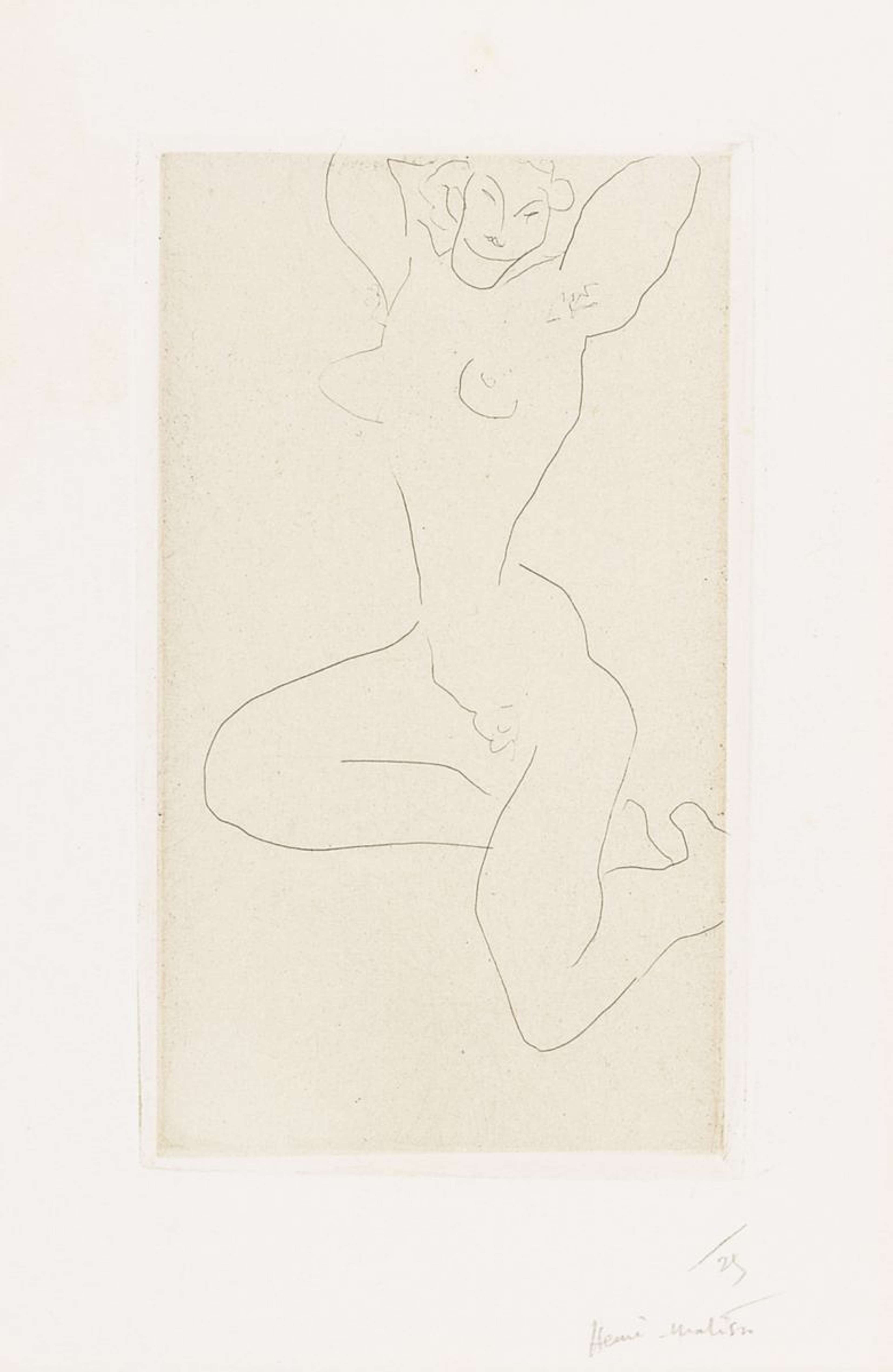 Nu Assis Sur La Jambe Droite, Bras Levés - undefined by Henri Matisse 1931 - MyArtBroker