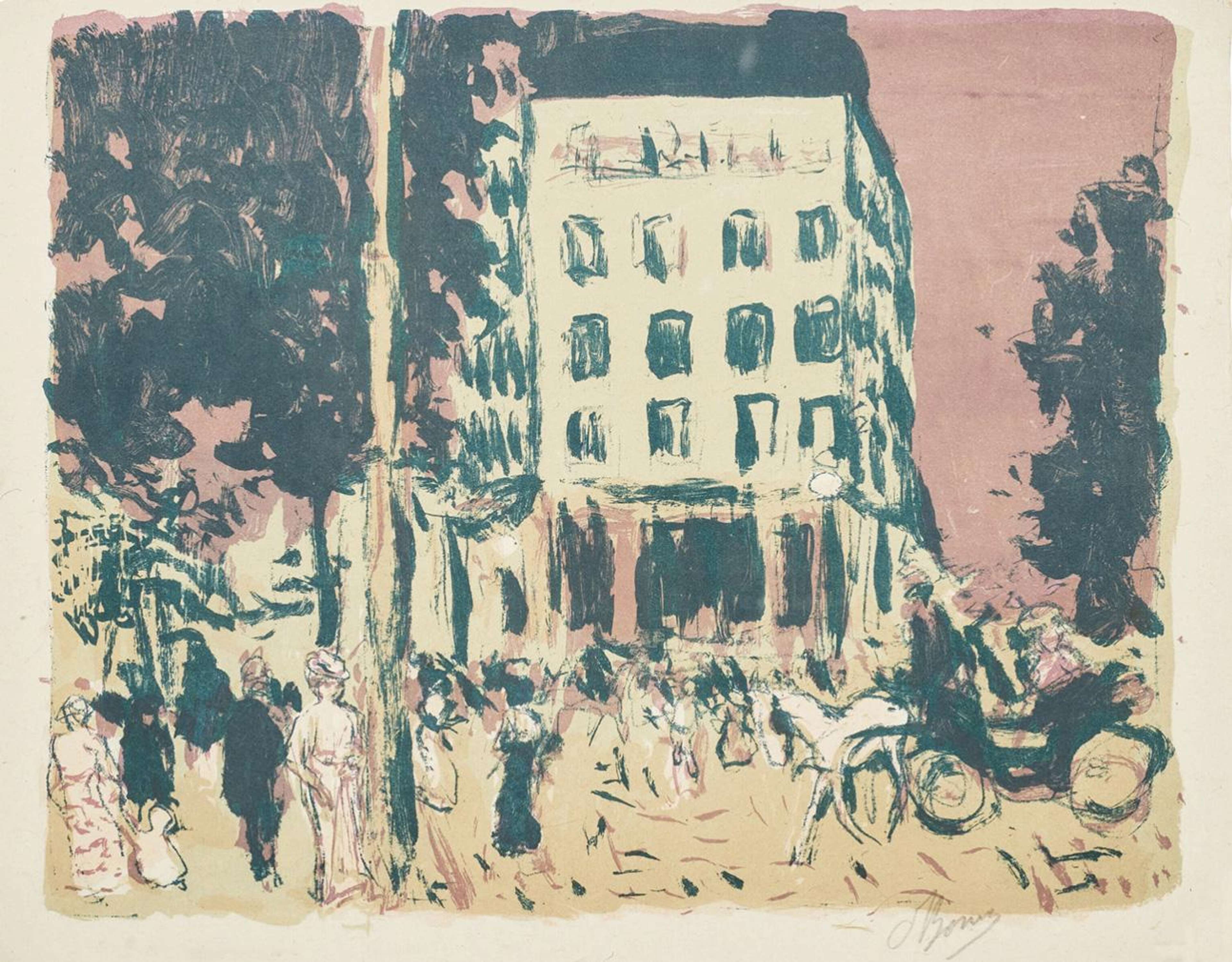 Les Boulevards - Signed Print by Pierre Bonnard 1900 - MyArtBroker