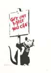 Get Out While You Can (red) - Signed Print