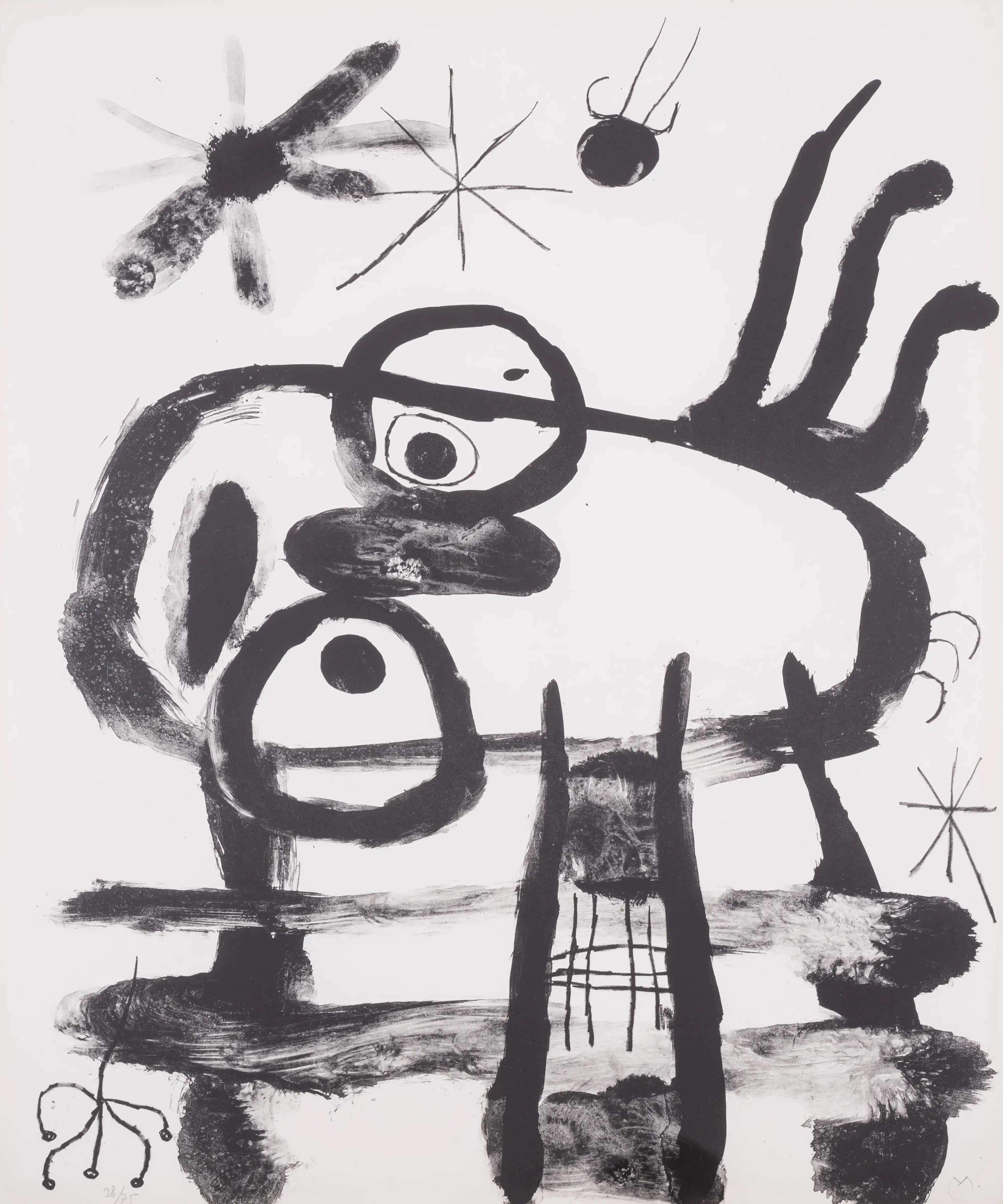 Plate 14 (Album 19) - Signed Print by Joan Miro 1961 - MyArtBroker