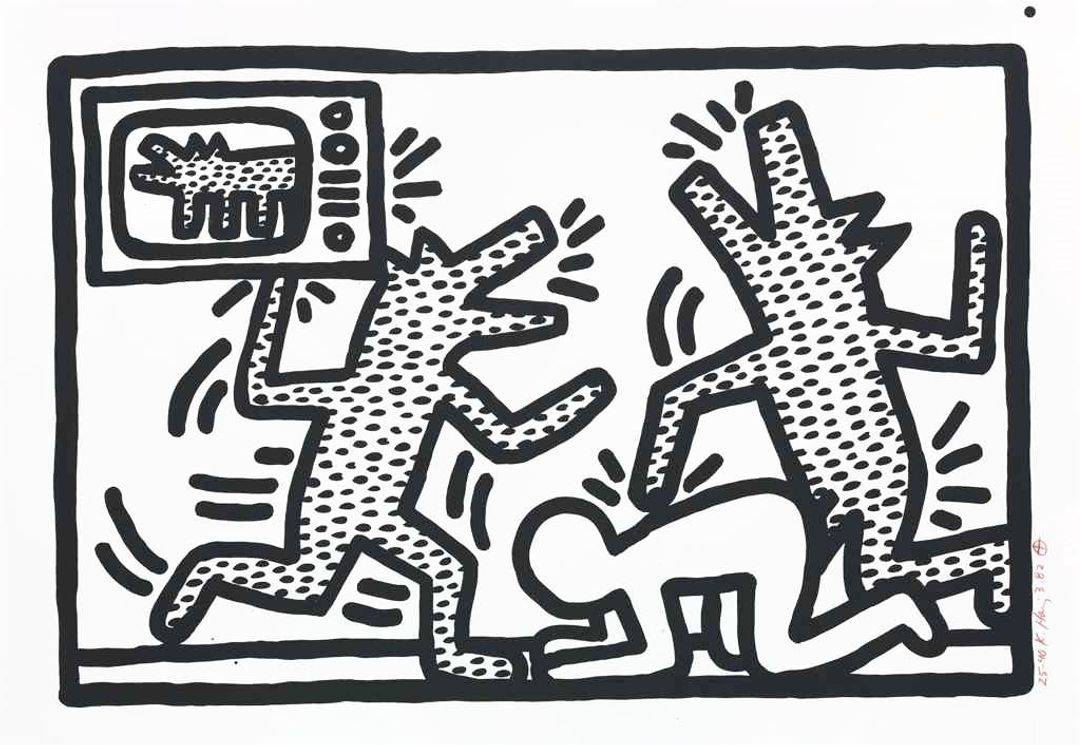 Keith Haring Plate II, Untitled 1 6 (Signed Print) 1982