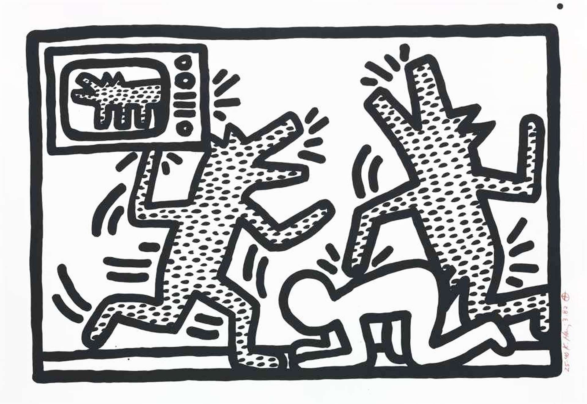 Plate II, Untitled 1 - 6 by Keith Haring - MyArtBroker 