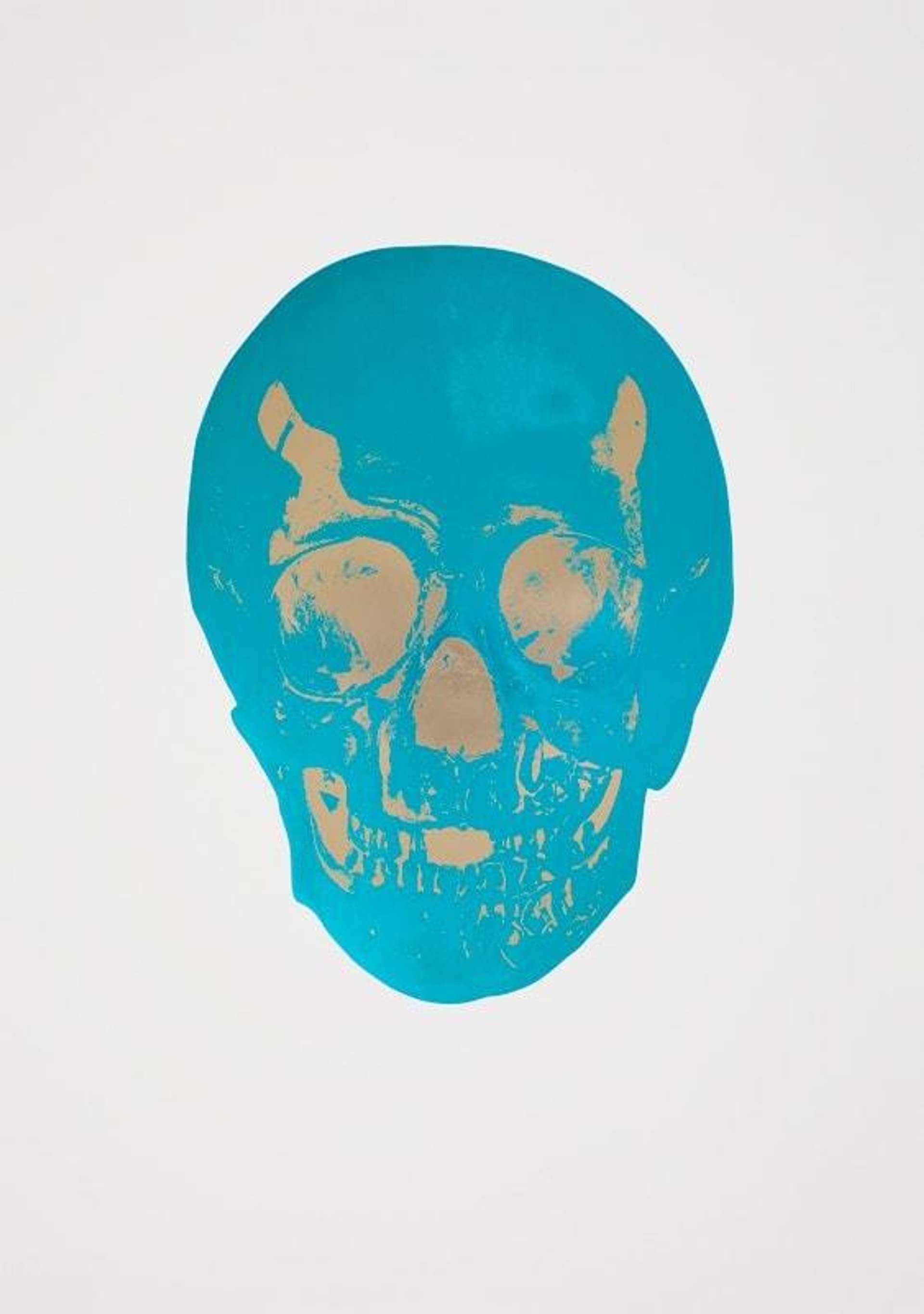 Damien Hirst: The Dead (turquoise, cool gold) - Signed Print