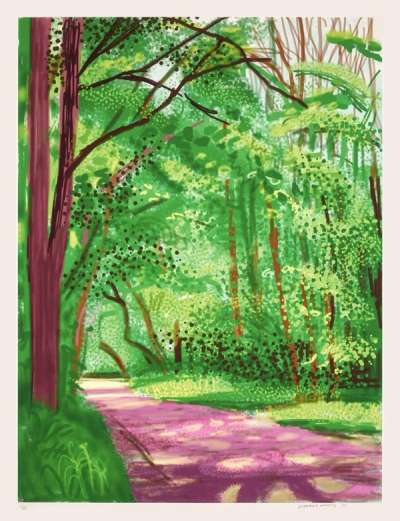 The Arrival Of Spring In Woldgate, East Yorkshire In 2011 (twenty eleven) - 28 April - Signed Print by David Hockney 2011 - MyArtBroker