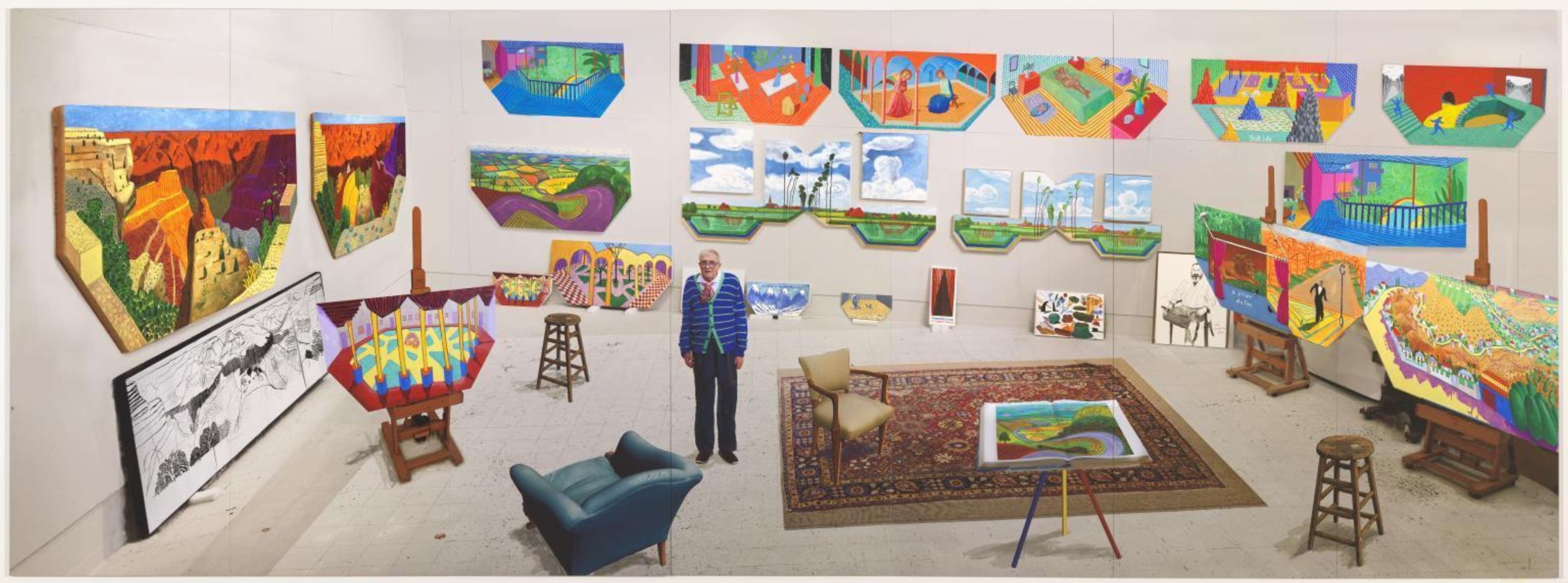 In The Studio, December 2017 - Signed Print by David Hockney 2017 - MyArtBroker
