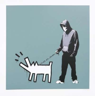 Banksy: Choose Your Weapon (slate) - Signed Print
