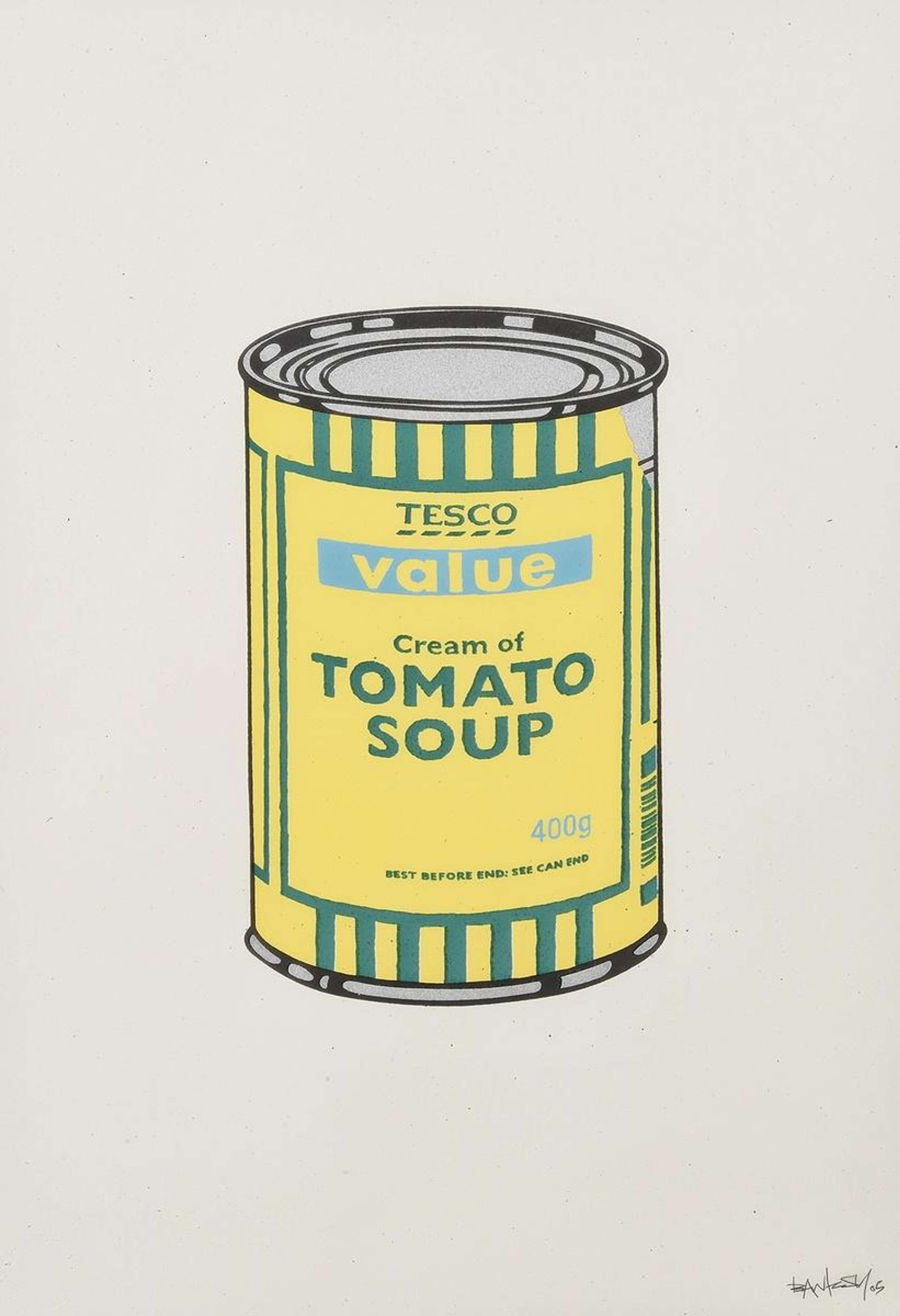 Soup Can (yellow, emerald and sky blue) - Signed Print by Banksy 2005 - MyArtBroker