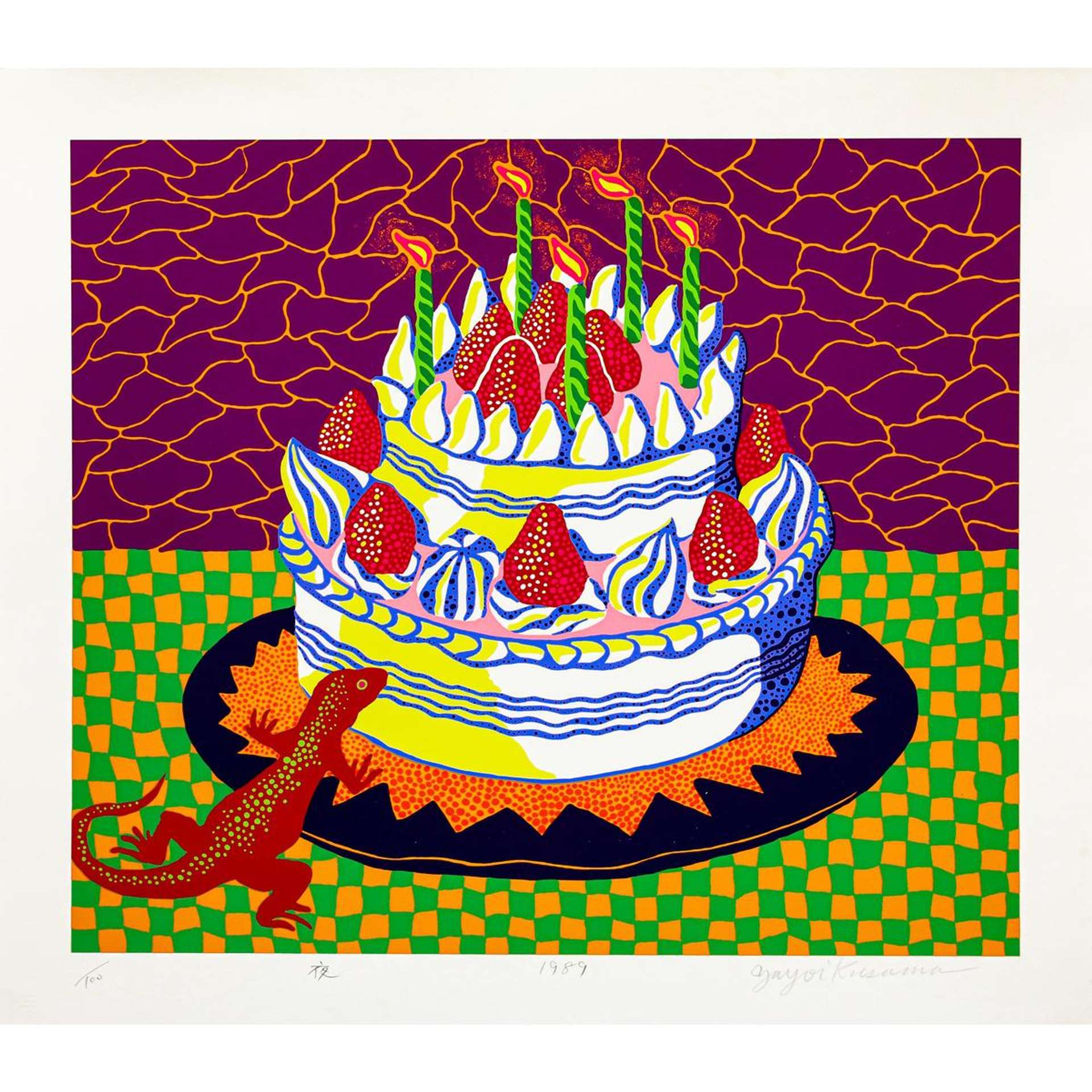 Night - Signed Print by Yayoi Kusama 1989 - MyArtBroker