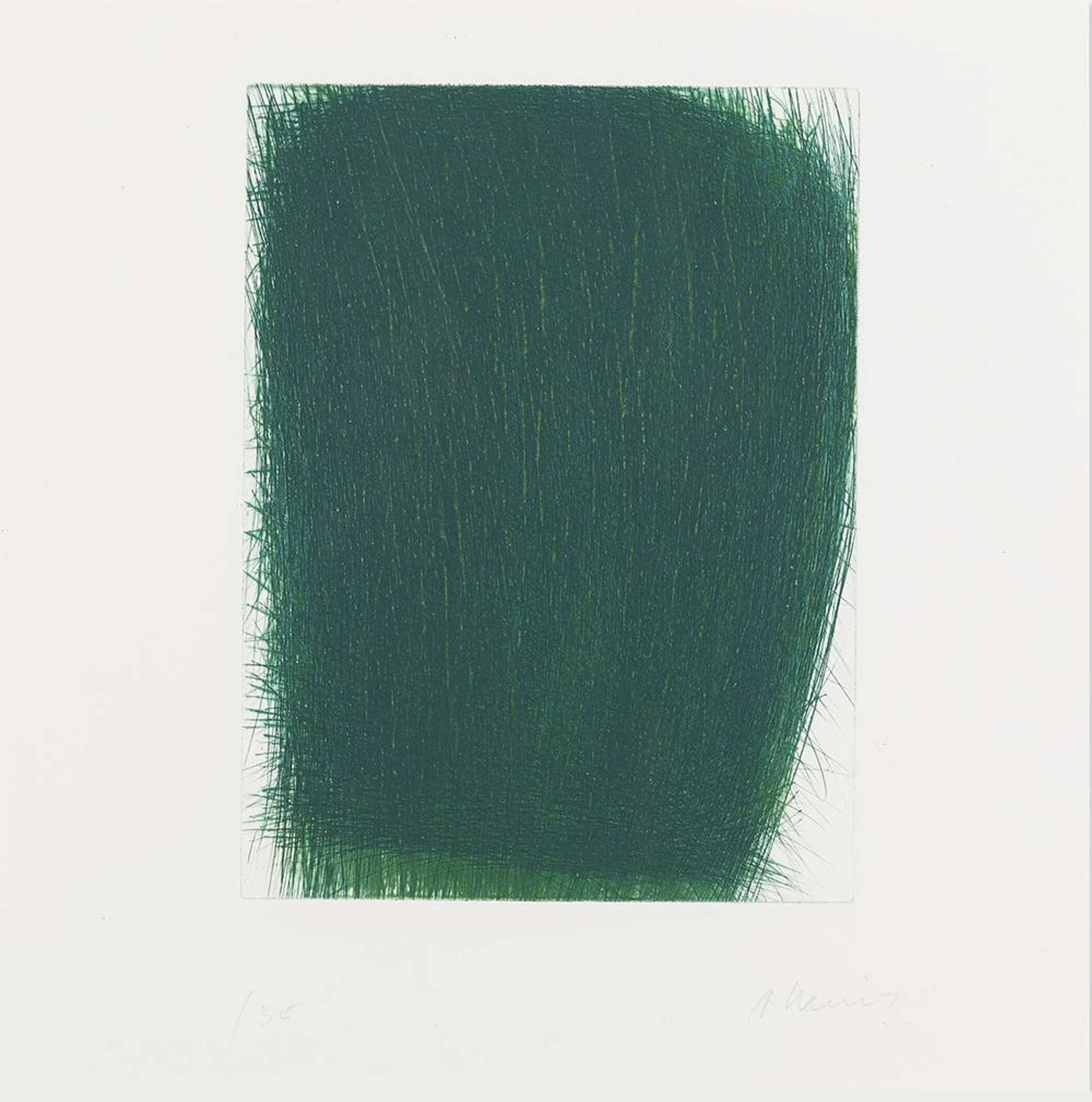 Untitled (Green) - Signed Print by Arnulf Rainer null - MyArtBroker