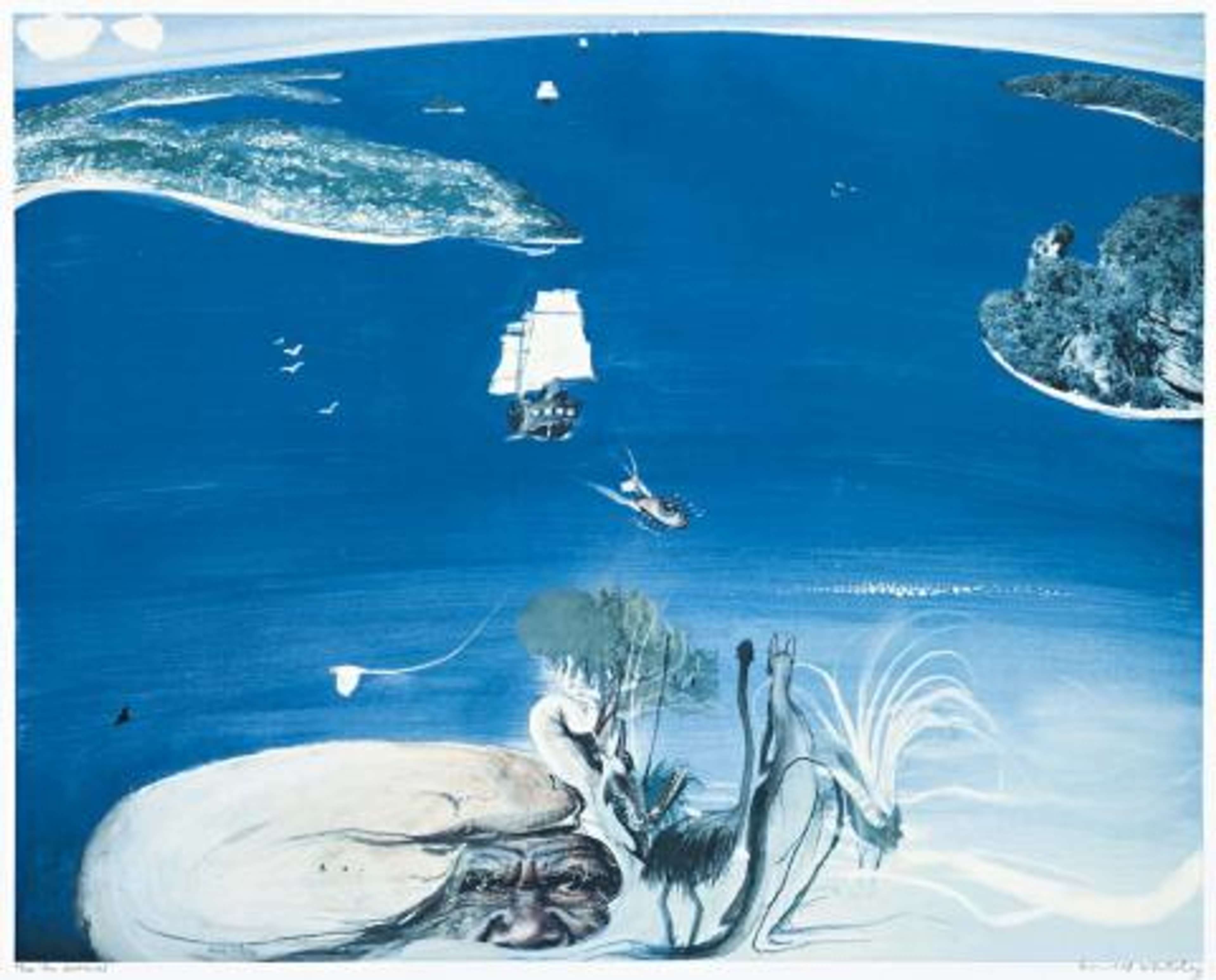 The Arrival - Signed Print by Brett Whiteley 1988 - MyArtBroker