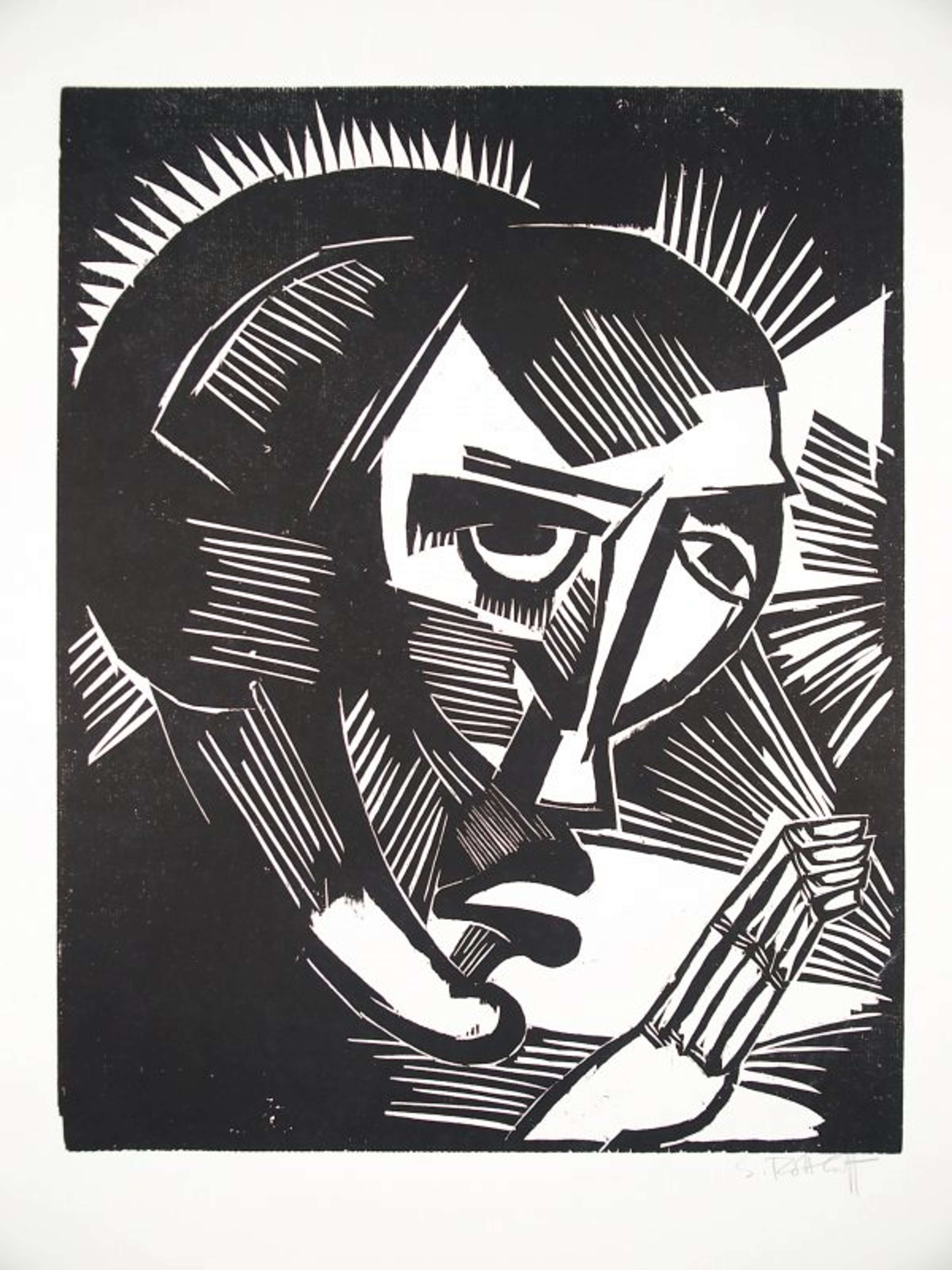 Maria - Signed Print by Karl Schmidt-Rottluff 1918 - MyArtBroker