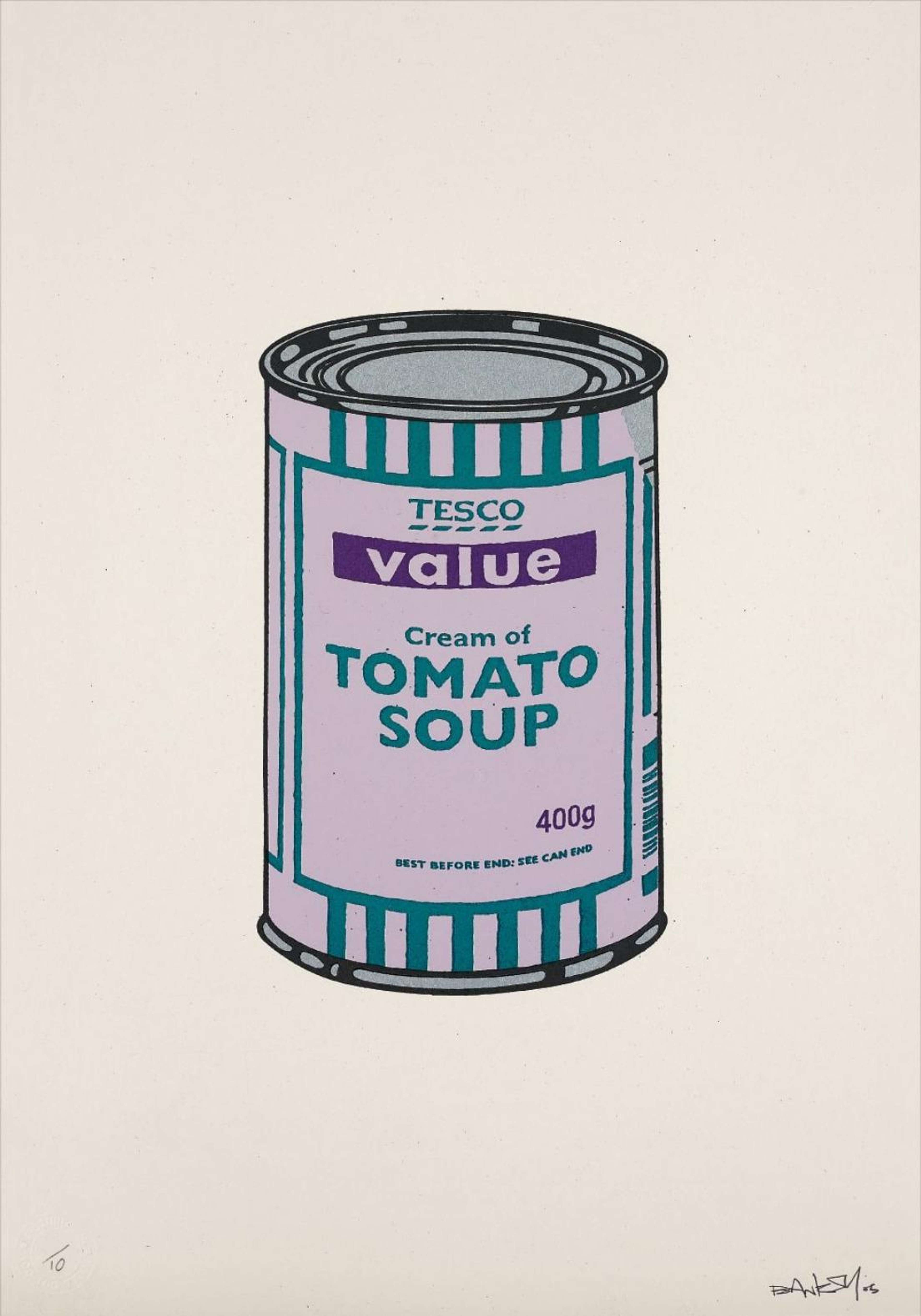 Soup Can (lilac, emerald and purple) - Signed Print