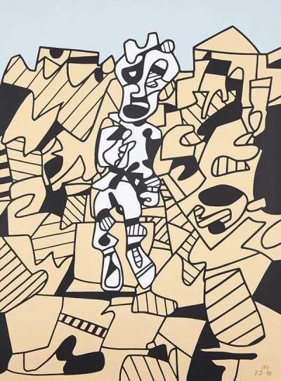 Territoire Et Paysan - Signed Print by Jean Dubuffet 1975 - MyArtBroker