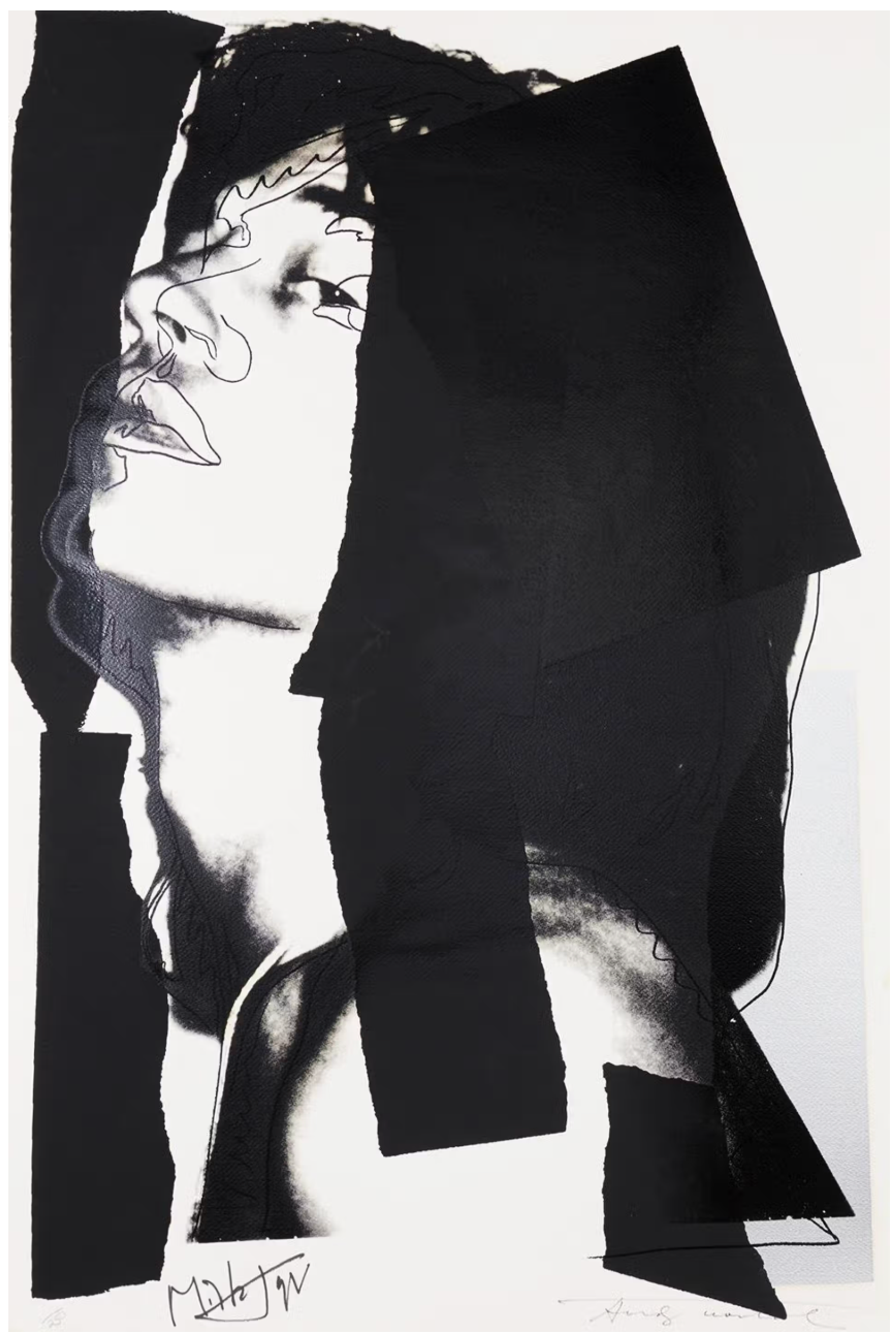 andy warhol ポスター 、mick jagger 木製フレ―厶付 Andy Warhol 