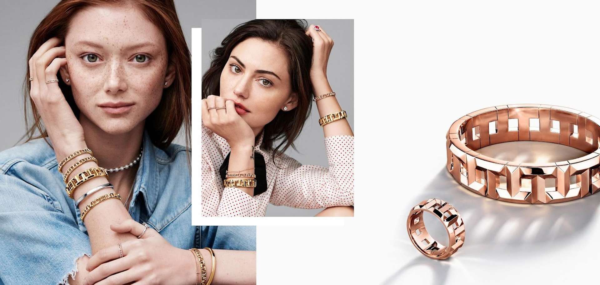 A collage of images from Tiffany’s T collection.