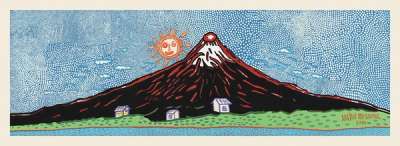 Mt. Fuji In Seven Colours - Where Our Soul Sets In, This Dark Mountain Embraces All With Love - Signed Print by Yayoi Kusama 2015 - MyArtBroker