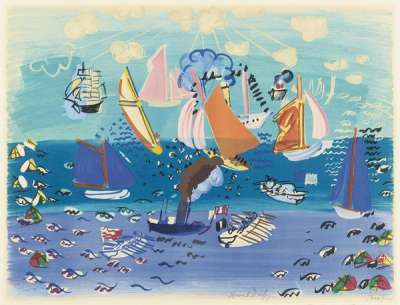 Au Port - Signed Print by Raoul Dufy 1945 - MyArtBroker