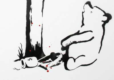 Banksy: Winnie The Pooh - Signed Mixed Media