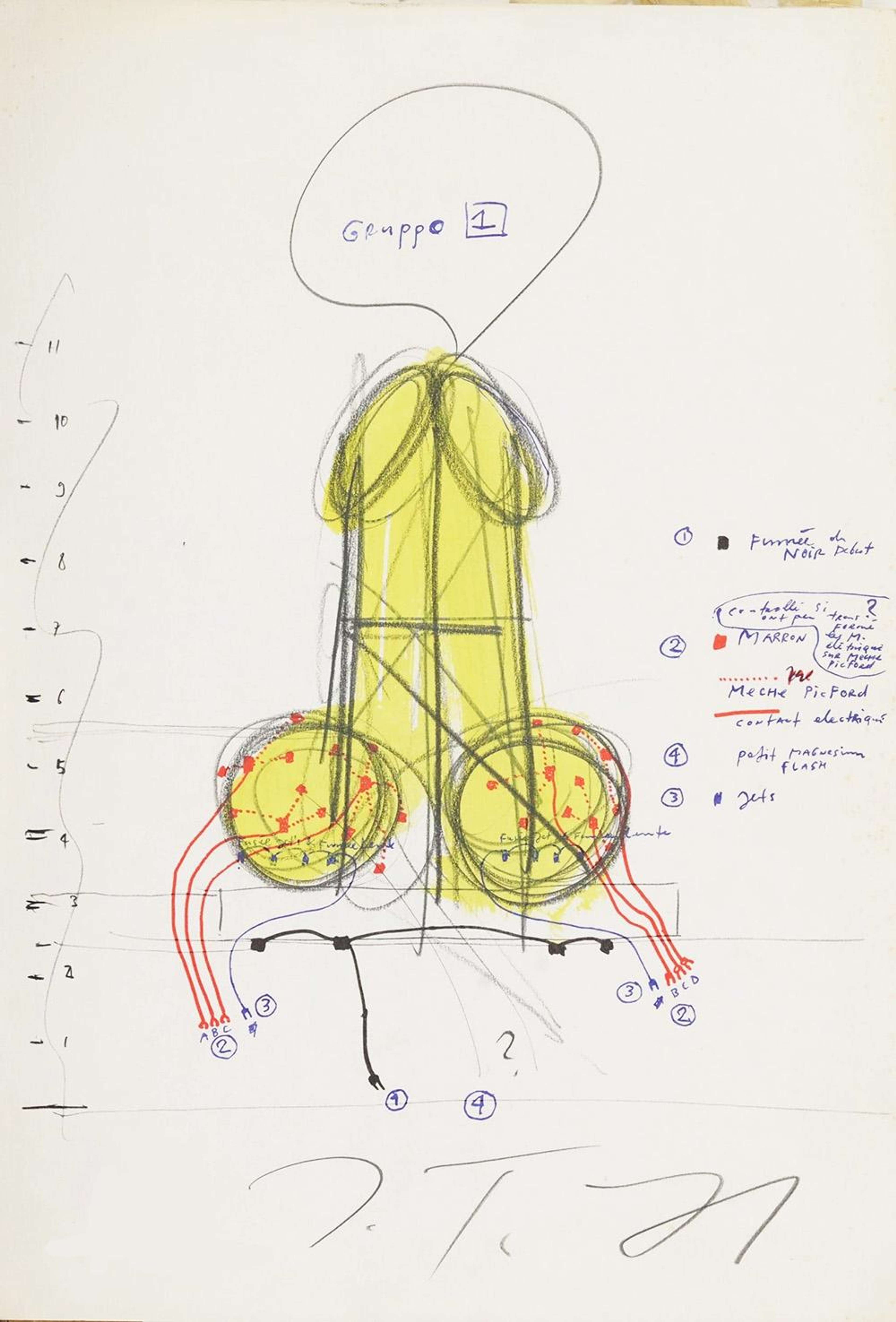 Plate 1 (La Vittoria) - Signed Print by Jean Tinguely 1970 - MyArtBroker