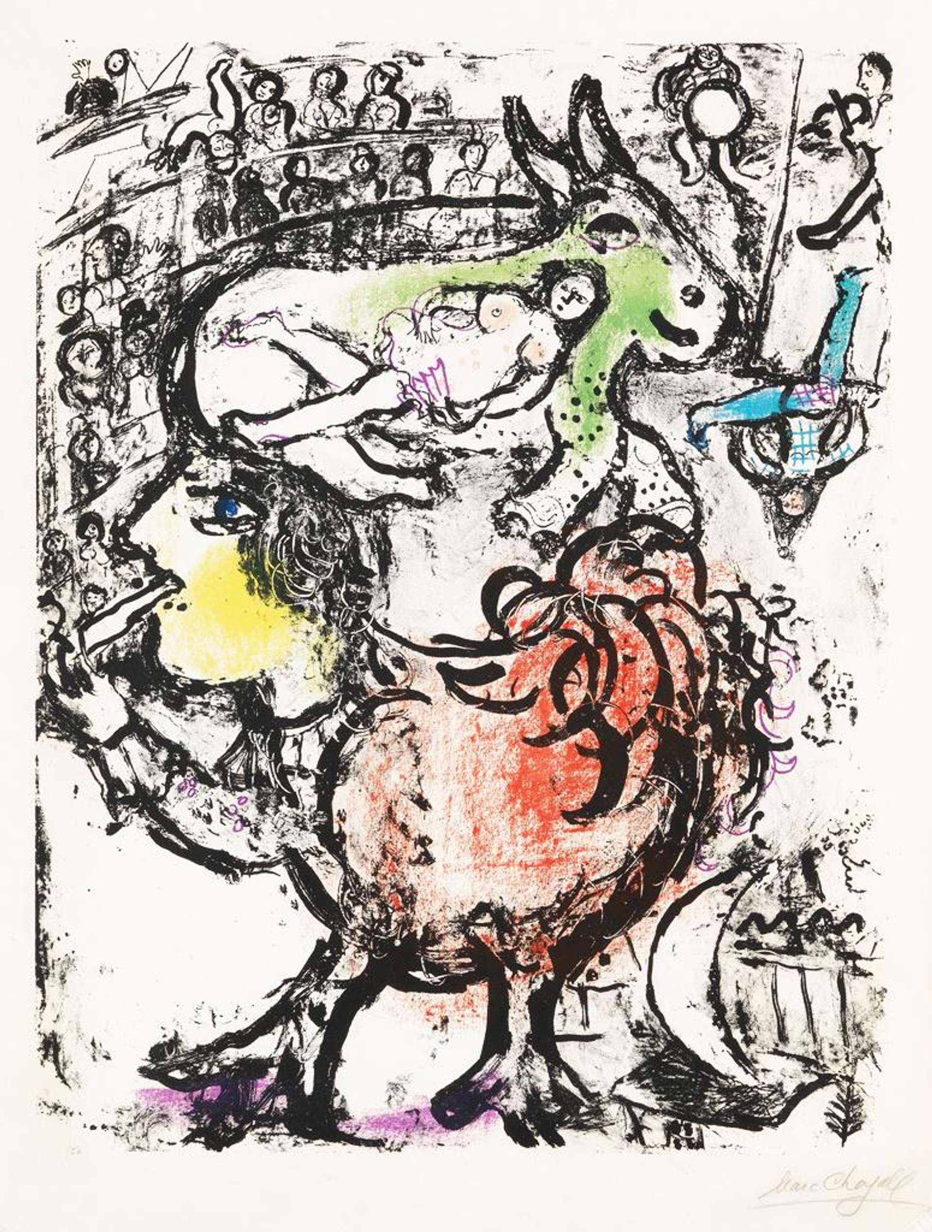 Marc Chagall: Pirouette Au Cirque - Signed Print