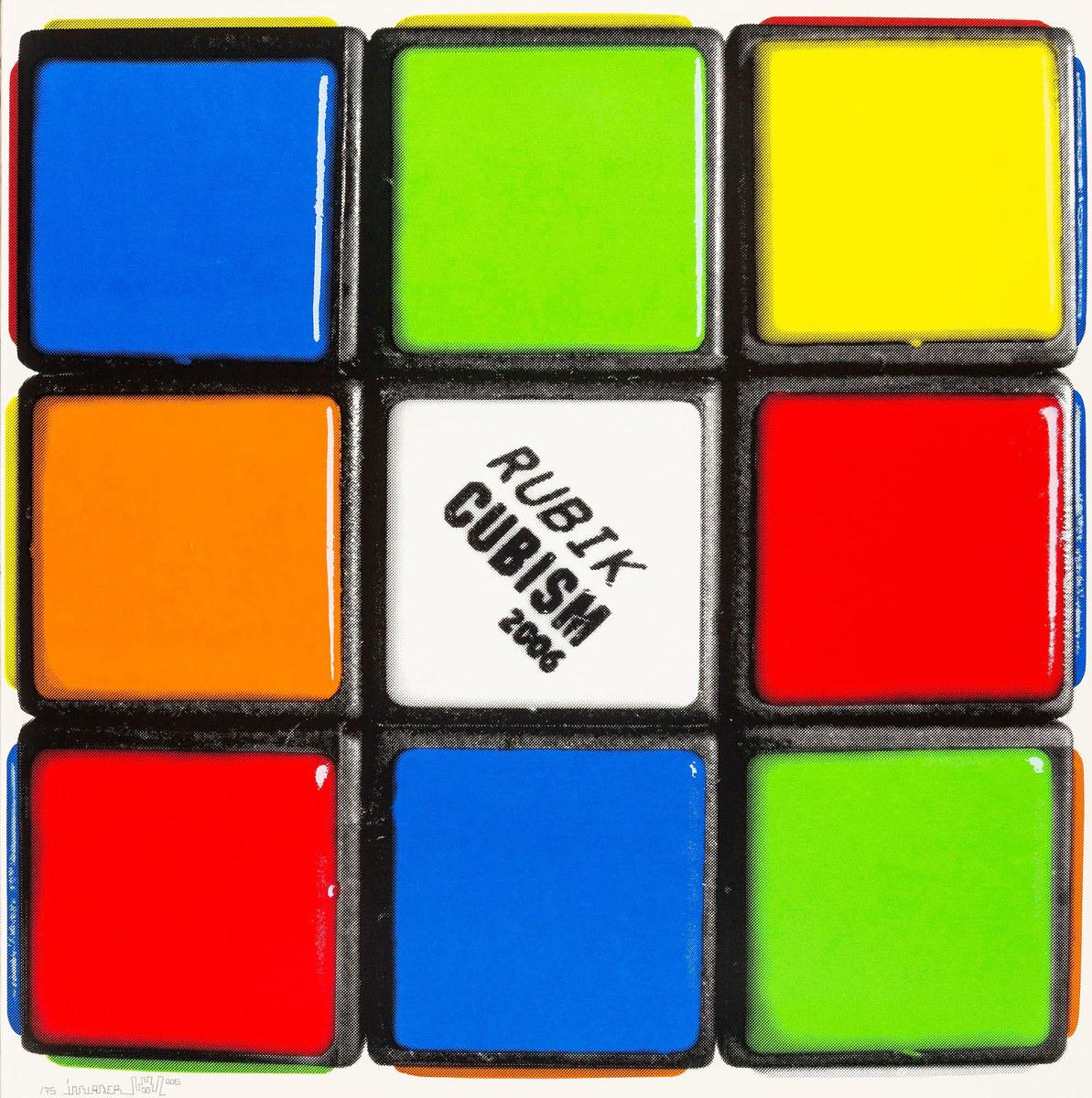 Invader Rubik Space (Signed Print) 2005