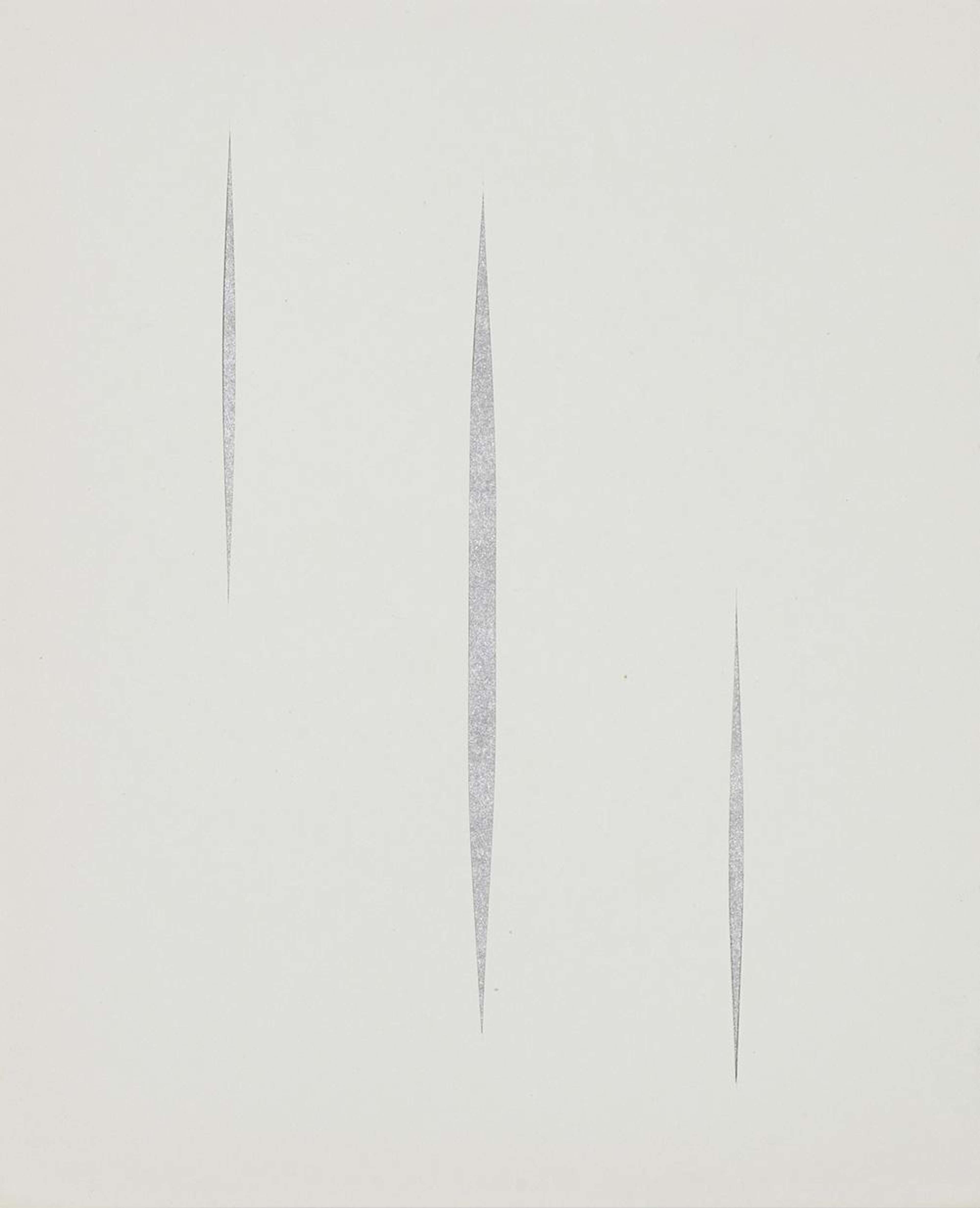 Untitled (Silver Concetto Spaziale) - Other by Lucio Fontana 1966 - MyArtBroker