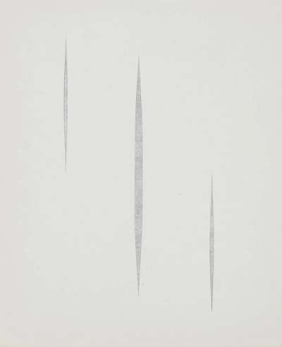 Untitled (Silver Concetto Spaziale) - Other by Lucio Fontana 1966 - MyArtBroker