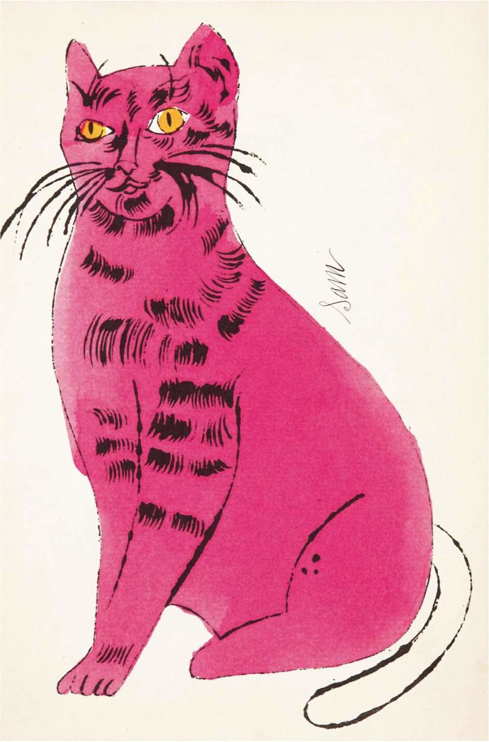 Warhol: Green Cat, 11 x 14 Print