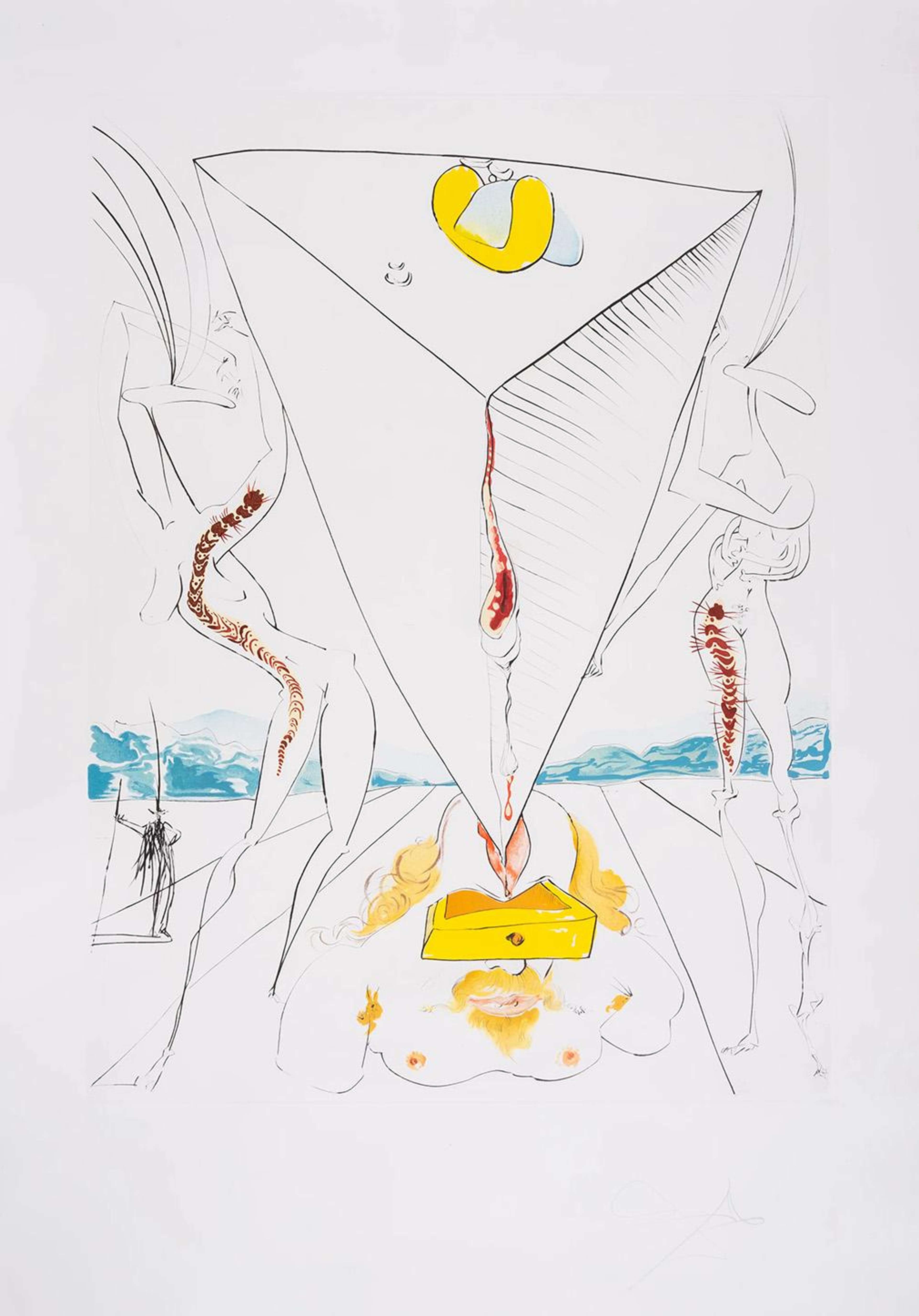 Philosophe Ecrase Par Le Cosmos - Signed Print by Salvador Dali 1974 - MyArtBroker