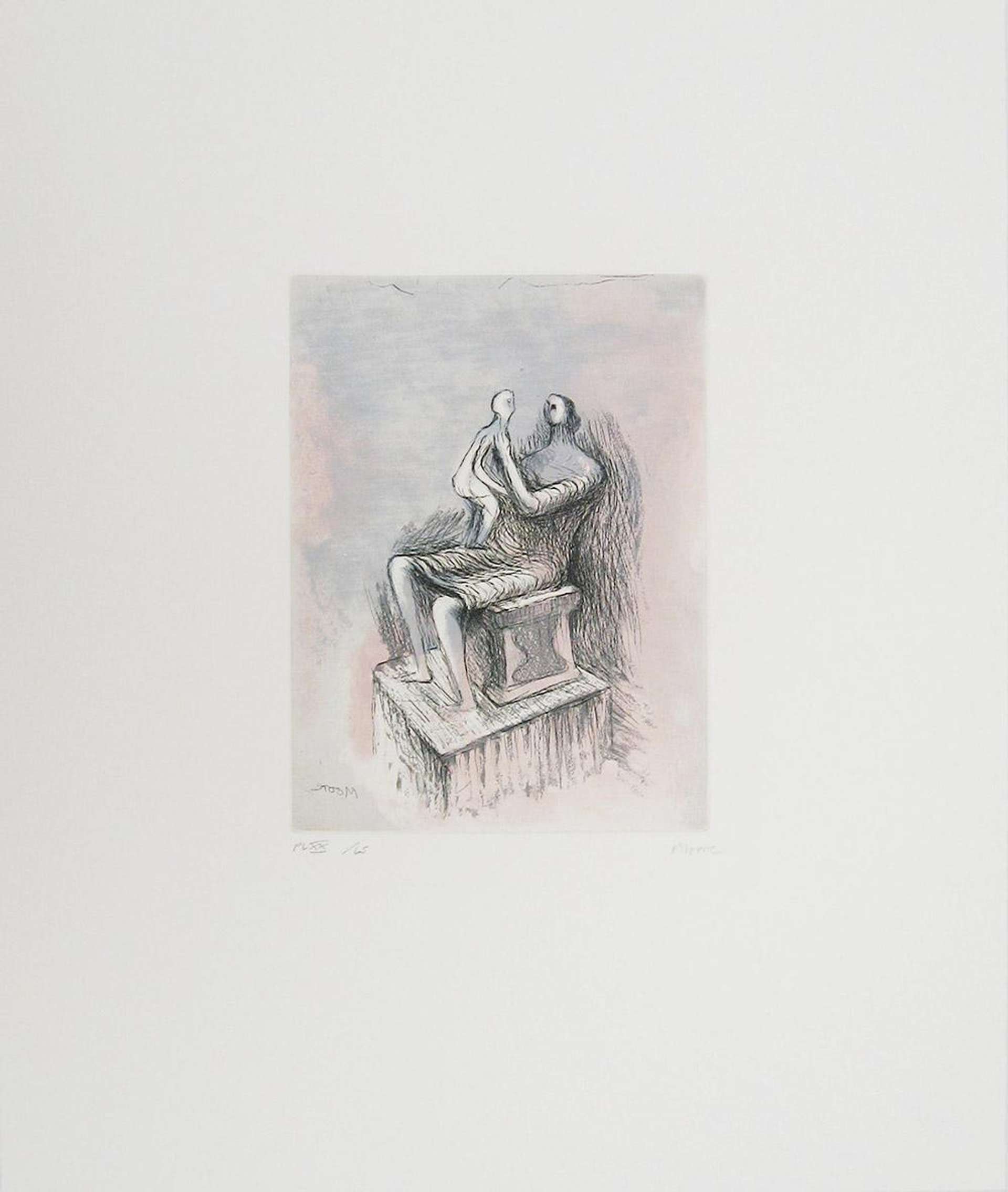 Mother And Child XX - Signed Print by Henry Moore 1983 - MyArtBroker