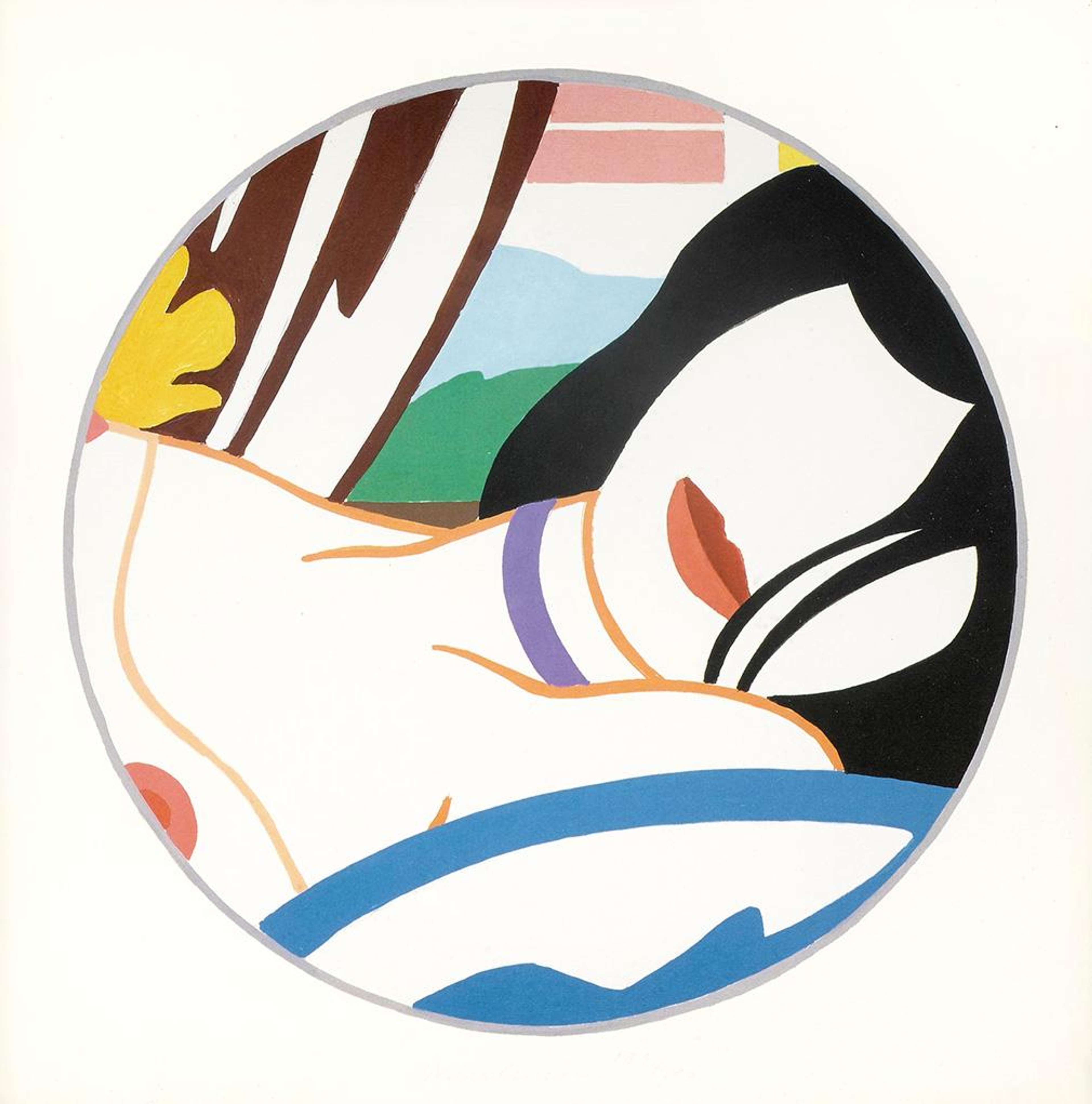 Brunette Vivienne (white) - Signed Print by Tom Wesselmann 1986 - MyArtBroker