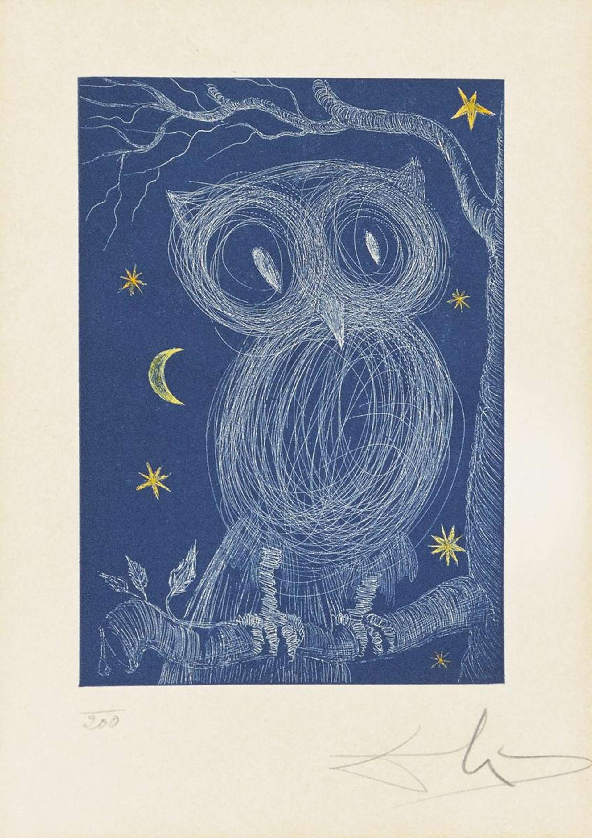 La Petite Chouette - Signed Print by Salvador Dali 1968 - MyArtBroker