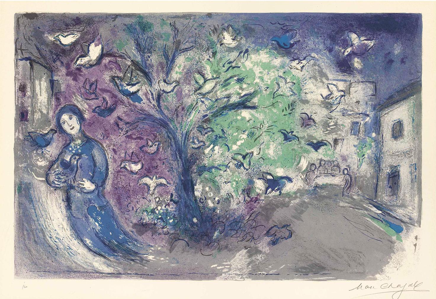 Marc Chagall La Lune Noire (Signed Print) 1965 | MyArtBroker