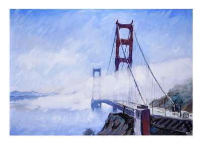 Early Morning, Golden Gate Bridge - Signed Print by Bob Dylan 2019 - MyArtBroker