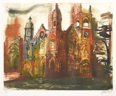 Gothic Folly Stowe - Signed Print by John Piper 1985 - MyArtBroker