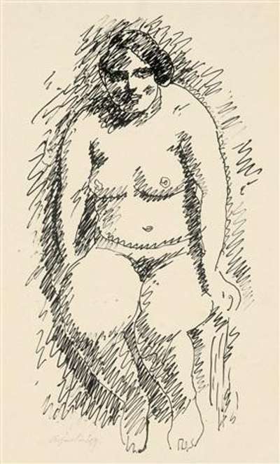 Seated Female Nude II - Signed Print by Alexej Von Jawlensky 1920 - MyArtBroker