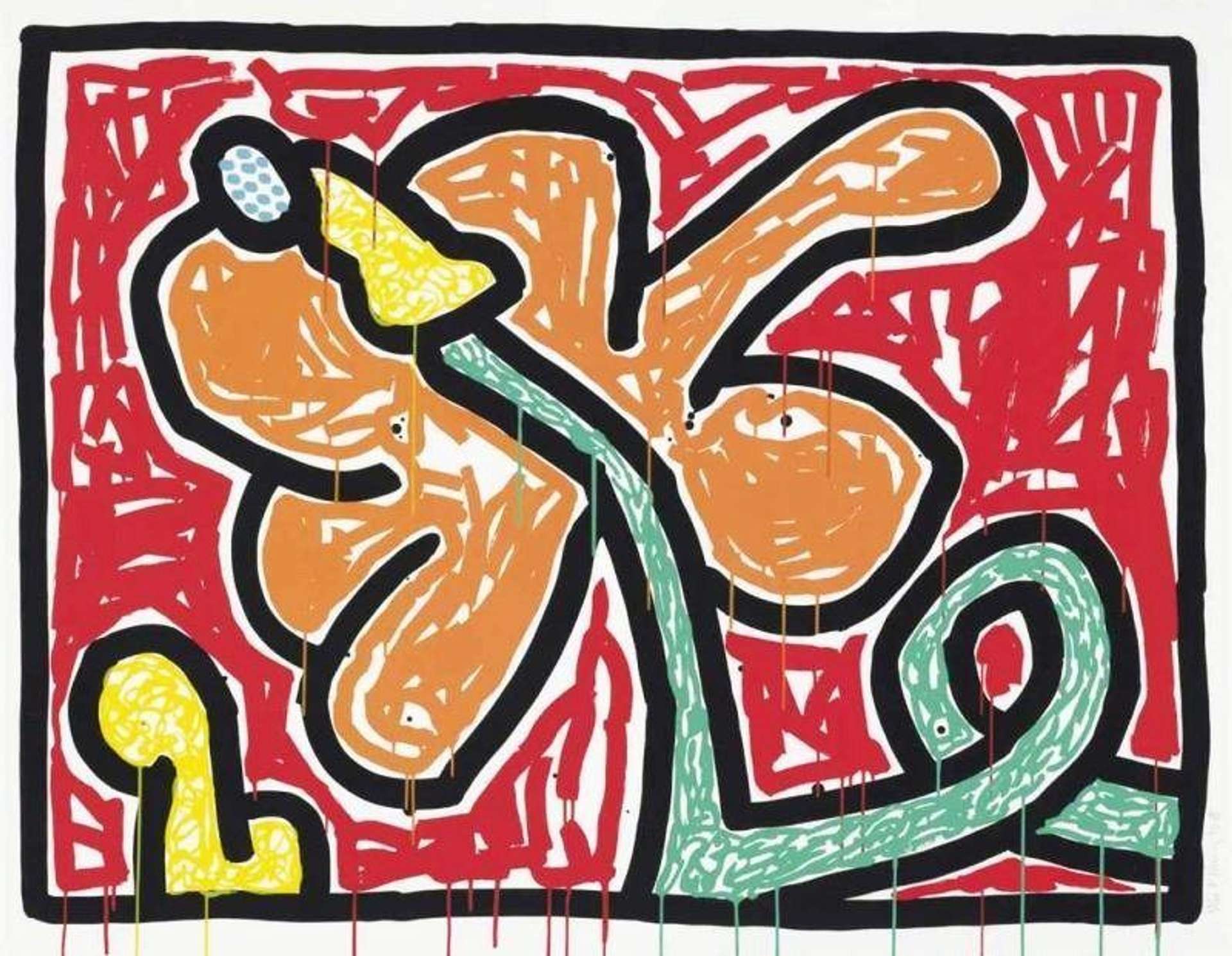Flowers V by Keith Haring