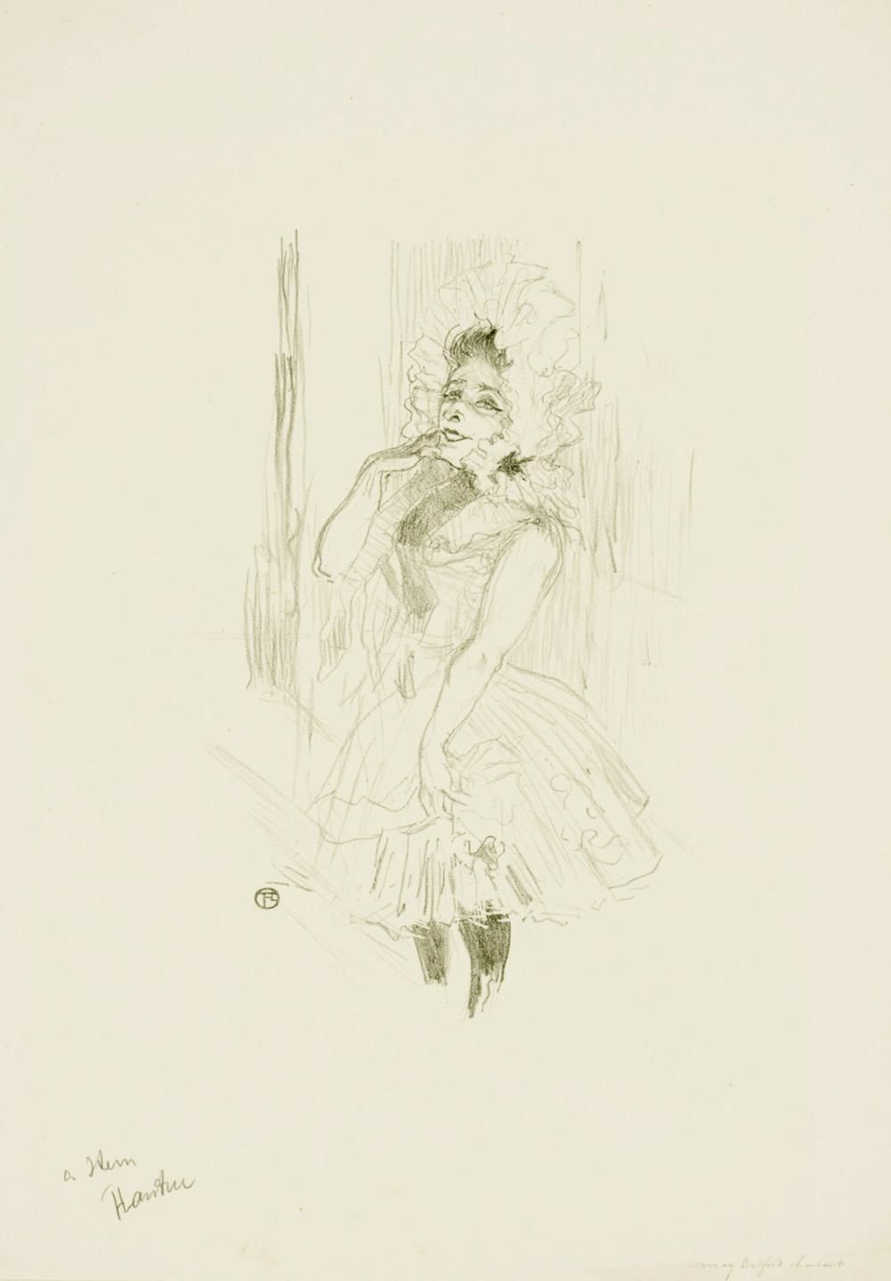 Henri De Toulouse Lautrec La Clownesse Assise (Signed Print) 1896