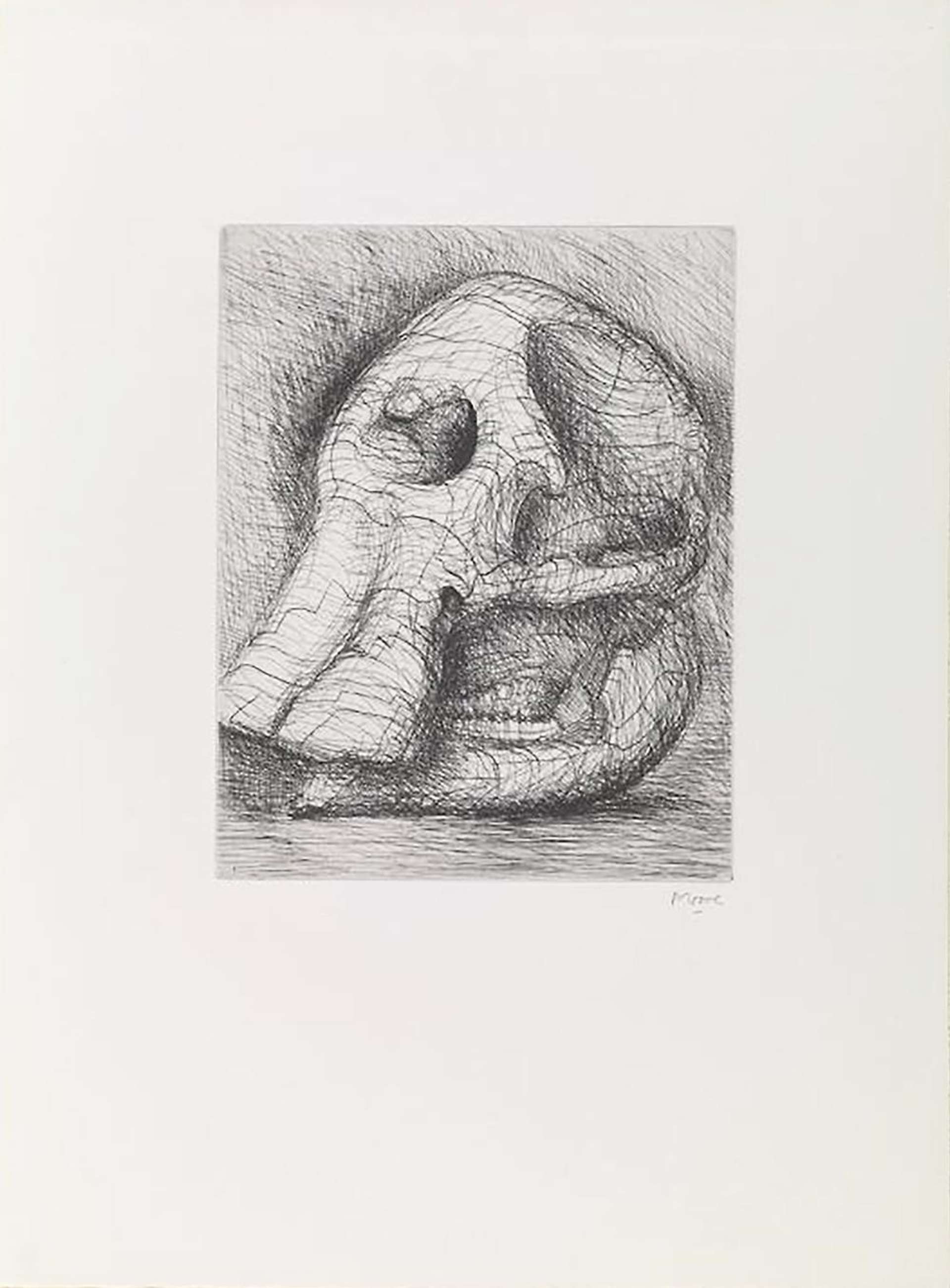 Elephant Skull XVII - Signed Print by Henry Moore 1970 - MyArtBroker