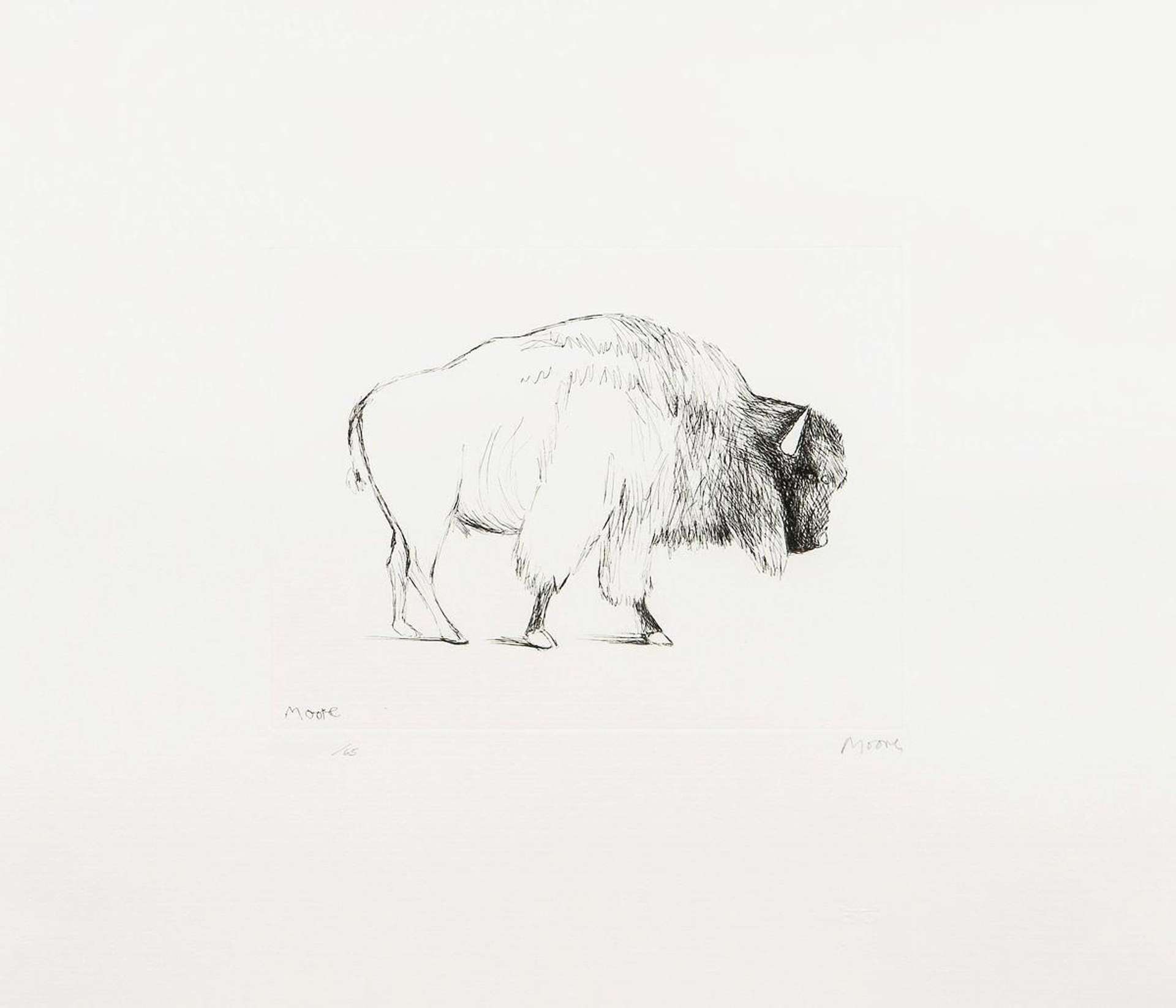 Bison - Signed Print by Henry Moore 1981 - MyArtBroker