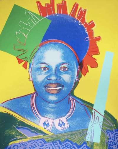 Queen Ntombi Twala Of Swaziland Royal Edition (F. & S. II.348A) - Signed Print by Andy Warhol 1985 - MyArtBroker