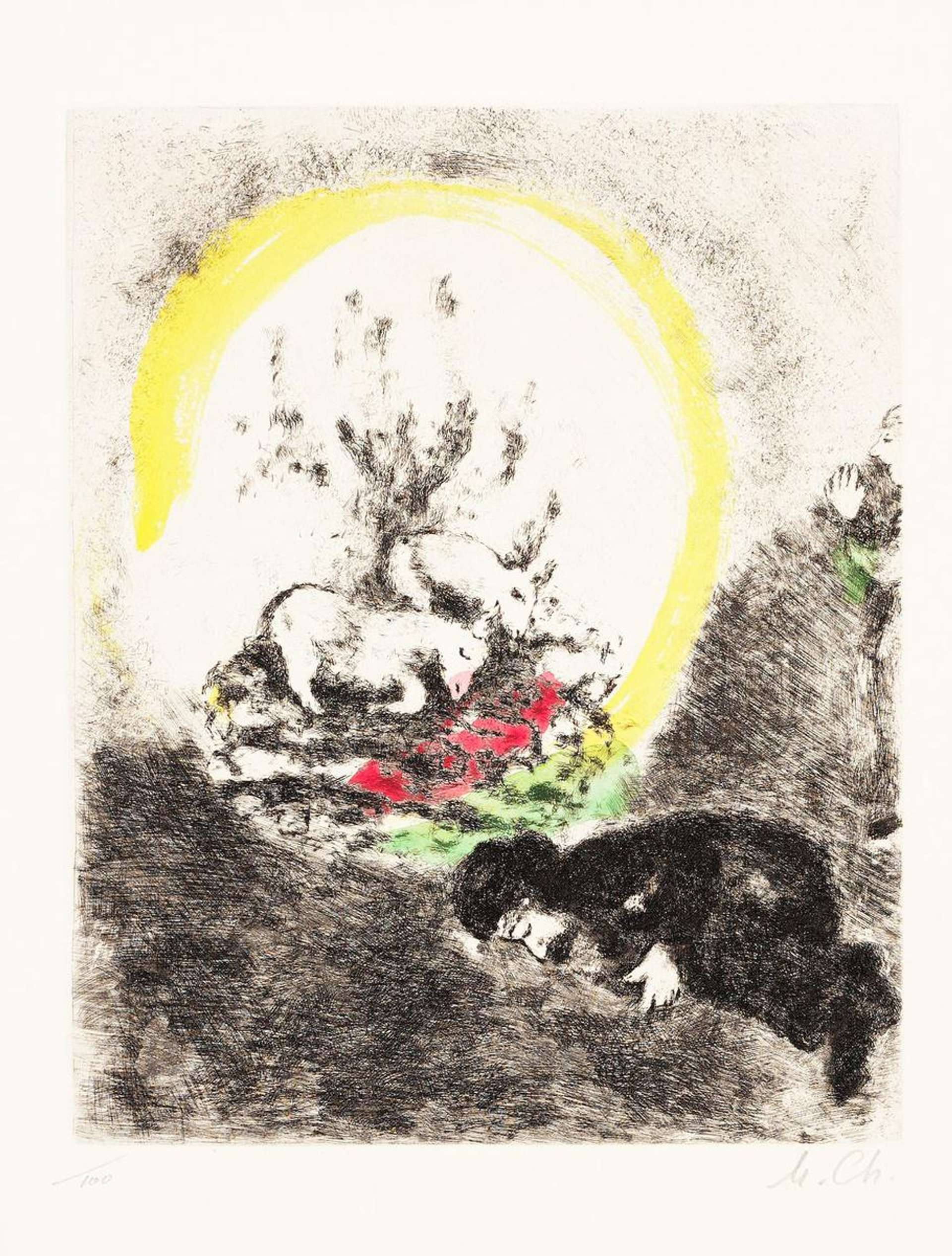 Marc Chagall: Sacrifice De Noé - Signed Print