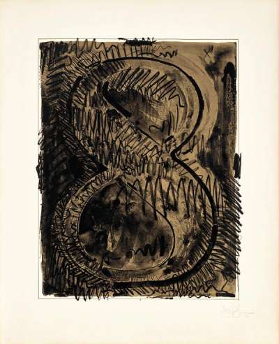 Figure 8 (Black Numeral) - Signed Print by Jasper Johns 1968 - MyArtBroker